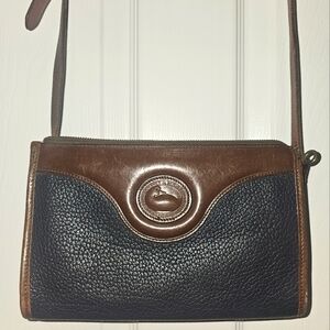 Dooney & Bourke Vintage Navy Top Zip Made in the USA Crossbody Bag